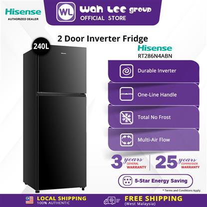 Picture of HISENSE FRIDGE RT286N4ABN 240L