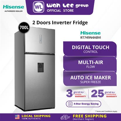 Picture of HISENSE FRIDGE RT749N4ABVI 700L