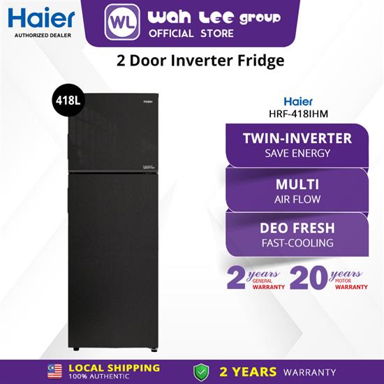 Picture of HAIER FRIDGE HRF-418IHM (418L) METAL BLACK