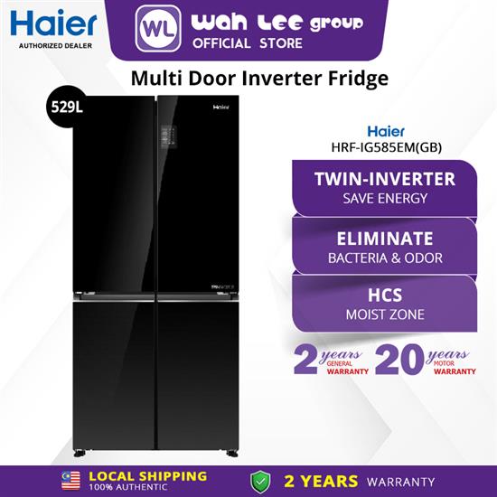 Picture of HAIER MULTIDOOR FRIDGE HRF-IG585EM(GB) (529L) GLASS BLACK