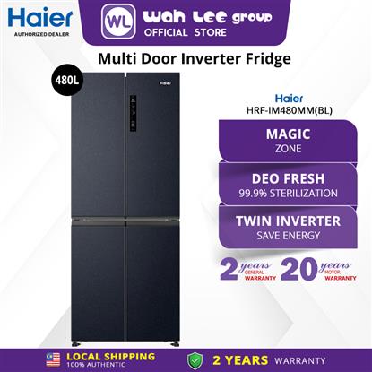 Picture of HAIER MULTIDOOR FRIDGE HRF-IM480MM(BL) (480L) GLASS PIANO BLACK