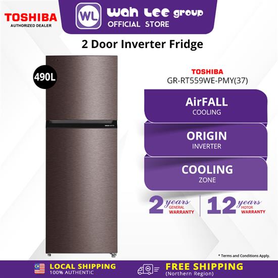 Picture of TOSHIBA FRIDGE GR-RT559WE-PMY(37) INVERTER (490L) SATIN GRAY