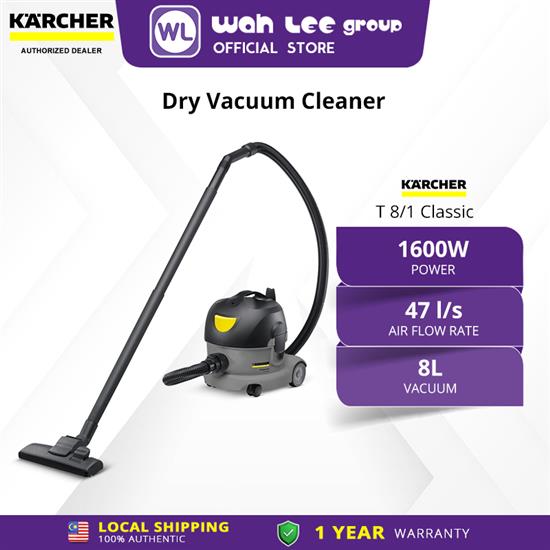 Picture of KARCHER DRY SILENT VACUUM CLEANER T8/1 CLASSIC 1.527-162.0