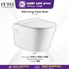 Picture of ITTO 180MM P TRAP WALL-HUNG TOILET BOWL RIMLESS FLUSHING IT-115 White Gold Black