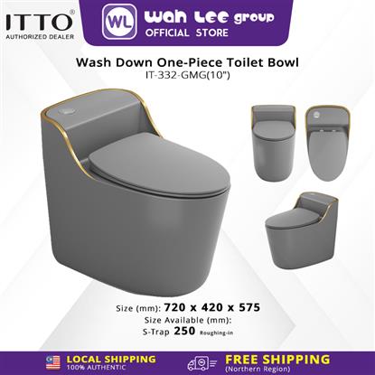 Picture of ITTO Rimless System One-Piece Toilet Bowl IT-332-GMG