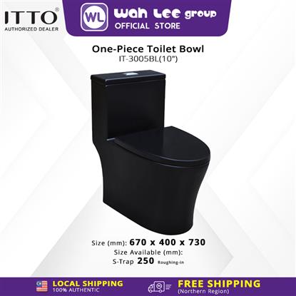 Picture of ITTO Rimless One-Piece Toilet Bowl IT-3005BL S-TRAP 250mm