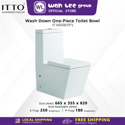 Picture of ITTO Wash Down One-Piece Toilet Bowl IT-6050(10") S-Trap 250mm