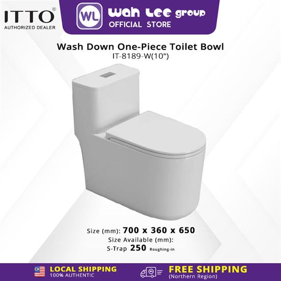 Picture of ITTO Rimless Flushing System Anti-Splash One-Piece Toilet Bowl IT-8189 S-TRAP 250mm