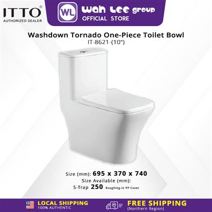 Picture of ITTO Washdown Rimless One-Piece Toilet Bowl IT-8621 250mm S-Trap