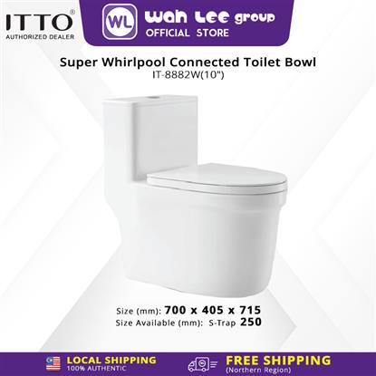 Picture of ITTO Super Whirlpool Connected Toilet Bowl IT-8882W 250mm S-Trap 