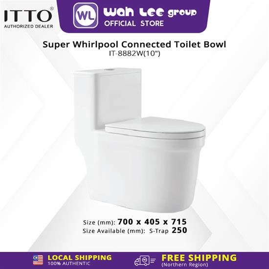 Picture of ITTO Super Whirlpool Connected Toilet Bowl IT-8882W 250mm S-Trap 
