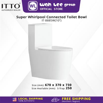 Picture of ITTO Super Whirlpool Connected Toilet Bowl IT-8885W 250mm S-Trap