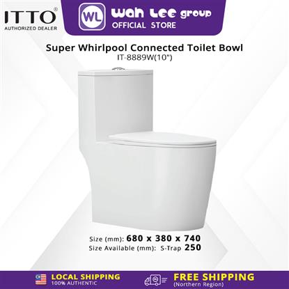 Picture of ITTO Super Whirlpool Connected Toilet Bowl IT-8889 S-TRAP 250mm 