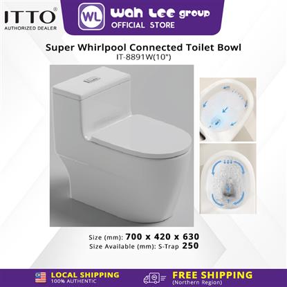 Picture of ITTO Super Whirlpool Connected Toilet Bowl IT-8891W 250mm S-Trap