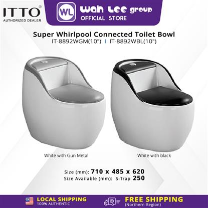Picture of ITTO Super Whirlpool Connected Toilet Bowls IT-8892 S-Trap 250mm