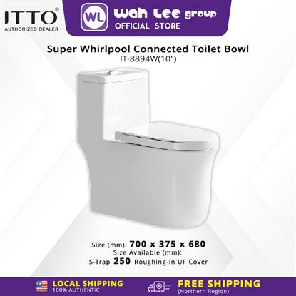 Picture of ITTO Super Whirlpool Connected Toilet Bowl IT-8894W S-TRAP 250mm