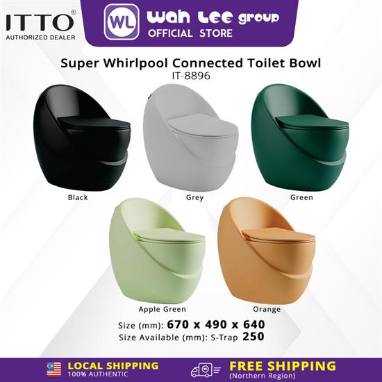 Picture of ITTO Super Whirlpool Connected Toilet Bowls IT-8896 S-TRAP 250 