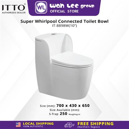Picture of ITTO Super Whirlpool Connected Toilet Bowl IT-8898W 250mm S-Trap