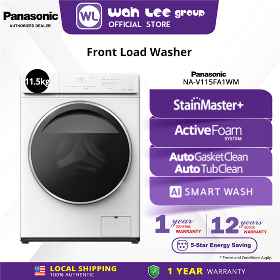 Picture of PANASONIC FRONT LOAD WASHER NA-V115FA1WM (11.5 KG)