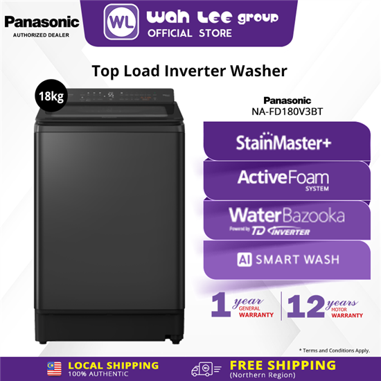 Picture of PANASONIC WASHER NA-FD180V3BT 18KG