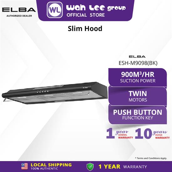 Picture of ELBA SLIM HOOD ESH-M9098(BK) TWIN MOTOR