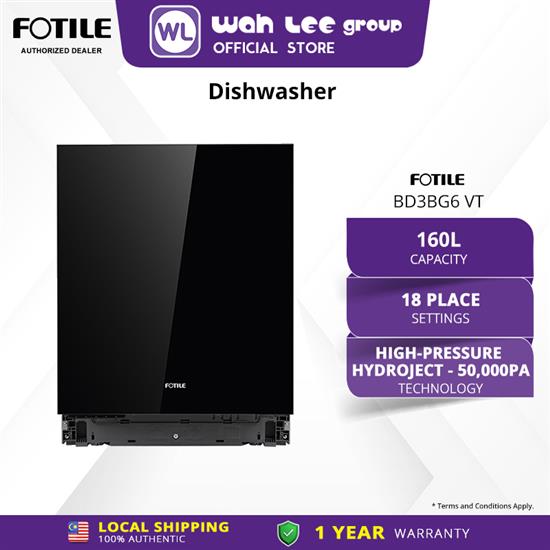 Picture of FOTILE BUILT IN FULLY INTEGRATED DISHWASHER BD3BG6 160L