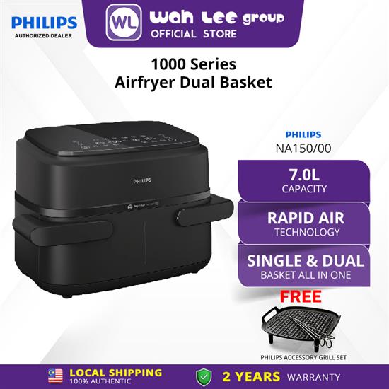 Picture of PHILIPS AIR FRYER NA150/09 7.1L DUAL BASKET