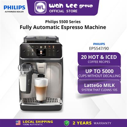 Picture of PHILIPS FULLY AUTOMATIC ESPRESSO MACHINES EP5547 20 BEVERAGES