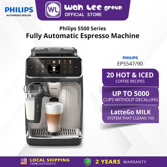 Picture of PHILIPS FULLY AUTOMATIC ESPRESSO MACHINES EP5547 20 BEVERAGES