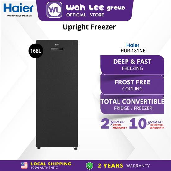 Picture of HAIER 168L UPRIGHT FREEZER HUR-181NE BLACK