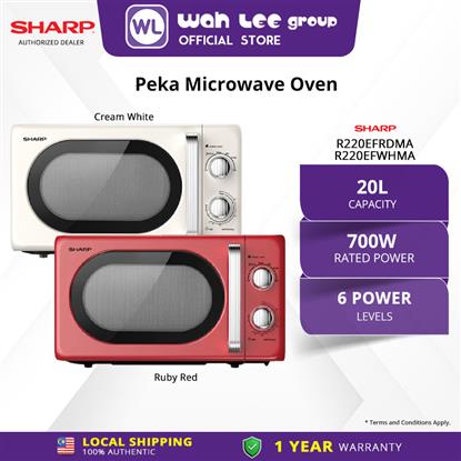 Picture of SHARP MICROWAVE OVEN R220EFRDMA 20L (RED / WHITE)