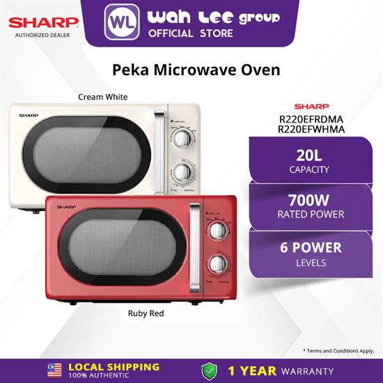 Picture of SHARP MICROWAVE OVEN R220EFRDMA 20L (RED / WHITE)