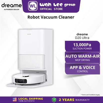 Picture of DREAME ROBOT VACUUM CLEANER D20 ULTRA SELF CLEAN WET & DRY (WHITE)
