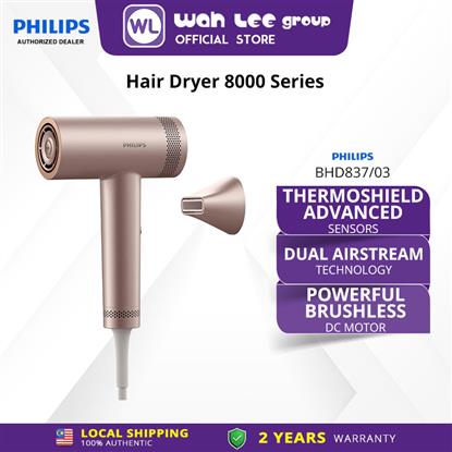 Picture of PHILIPS HAIR DRYER BHD837/03 ROSE CHAMPAGNE (IONIC)