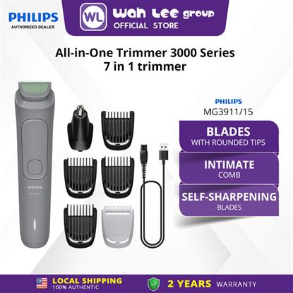Picture of PHILIPS SERIES 3000 ALL IN ONE TRIMMER 7 IN 1 - WIRELES MG3911/15 (MID GREY)