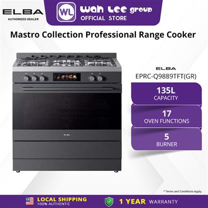 Picture of ELBA MASTRO COLLECTION PROFESSIONAL RANGE FREESTANDING COOKER EPRC-Q9889TFT(GR)