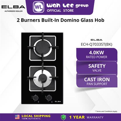 Picture of ELBA DOMINO BUILT-IN GLASS HOB EDH-F3302G(BK)