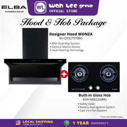 Picture of ELBA HOOD & HOB PACKAGE EHQ9327ST(BK) + EGHN8822GBK