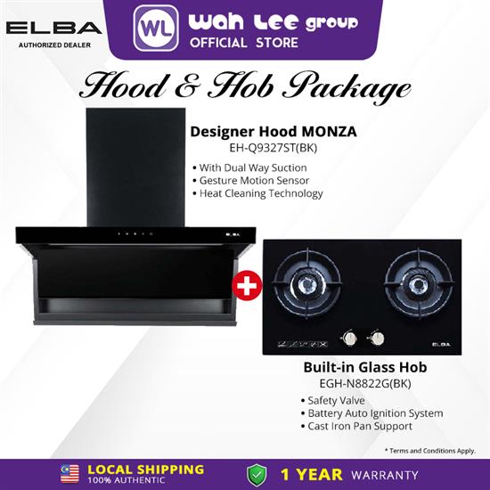 Picture of ELBA HOOD & HOB PACKAGE EHQ9327ST(BK) + EGHN8822GBK