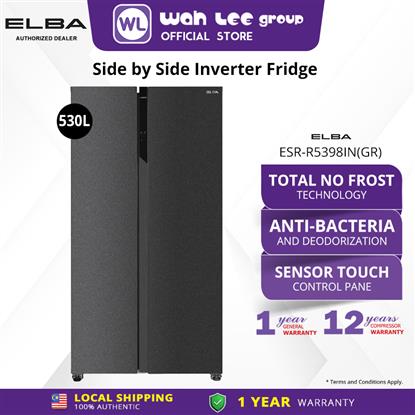Picture of ELBA 530L SIDE BY SIDE FRIDGEESR-R5398IN(GR)