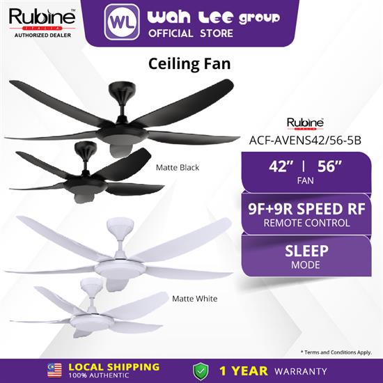 Picture of RUBINE CEILING FAN ACF-AVENS42/56-5B-MB / MW