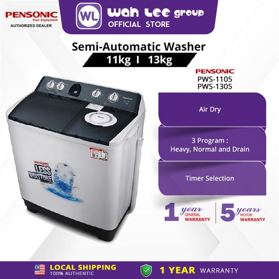 Picture of PENSONIC SEMI AUTO WASHER PWS-1105(11KG) l  PWS-1305(13KG)
