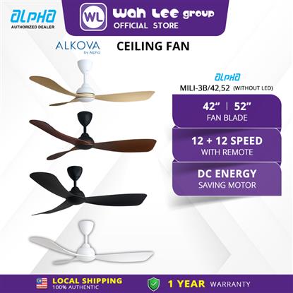 Picture of ALKOVA CEILING FAN MILI 3B/42,52 (DC) (WITHOUT LED)