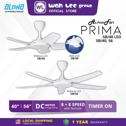 Picture of ALPHA CEILING FAN PRIMA 5B/40, 56 (DC) (WITH LED l WITHOUT LED)
