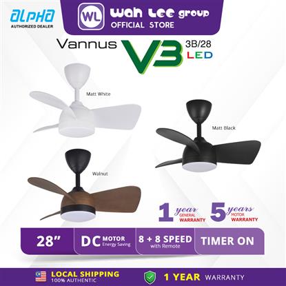Picture of ALPHA VANNUS CEILING FAN V3 3B/28 LED