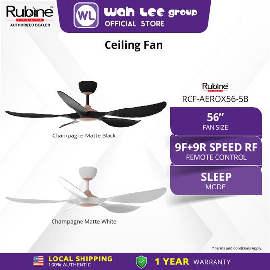 Picture of RUBINE CEILING FAN RCF-AEROX56-5B (DC) 56''