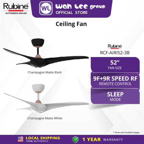 Picture of RUBINE CEILING FAN_RCF-AIRI52-3B (DC) 52''