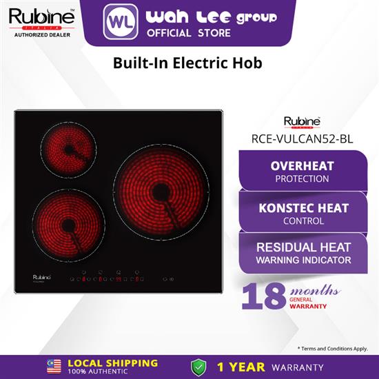 Picture of RUBINE BUILT-IN ELECTRIC HOB RCE-VULCAN52-BL