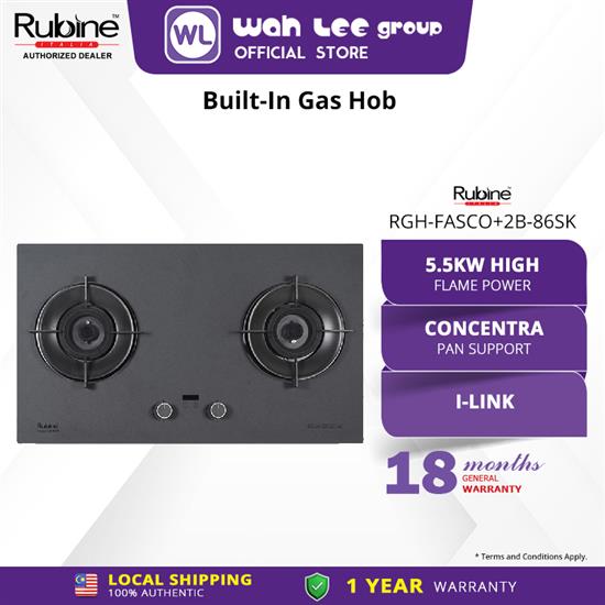 Picture of RUBINE BUILT-IN GAS HOB RGH-FASCO+2B-86SK