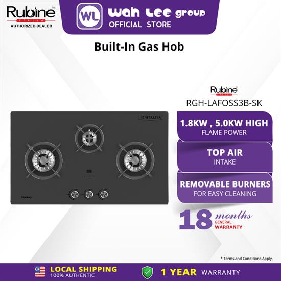Picture of RUBINE BUILT-IN GAS HOB RGH-LAFOSS3B-SK